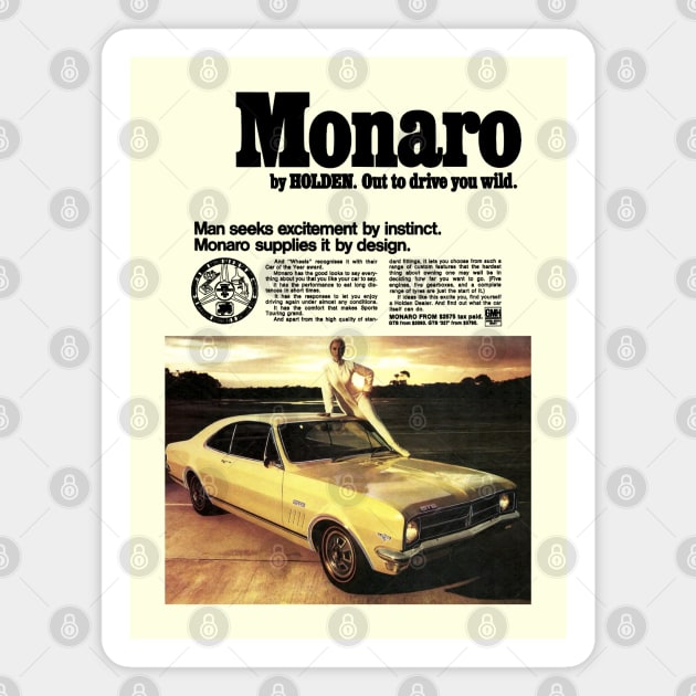 HOLDEN MONARO - advert Magnet by Throwback Motors